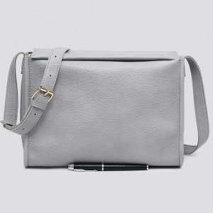 Mid Sized Crossbody Bag - Light Grey